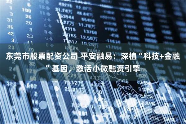 东莞市股票配资公司 平安融易：深植“科技+金融”基因，激活小微融资引擎